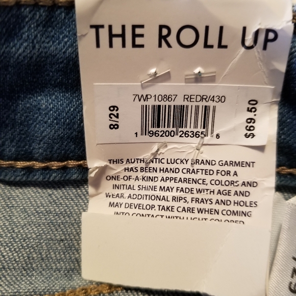 Lucky Brand Women's 29 The Roll Up Jean Shorts Blue NEW - Picture 3 of 8